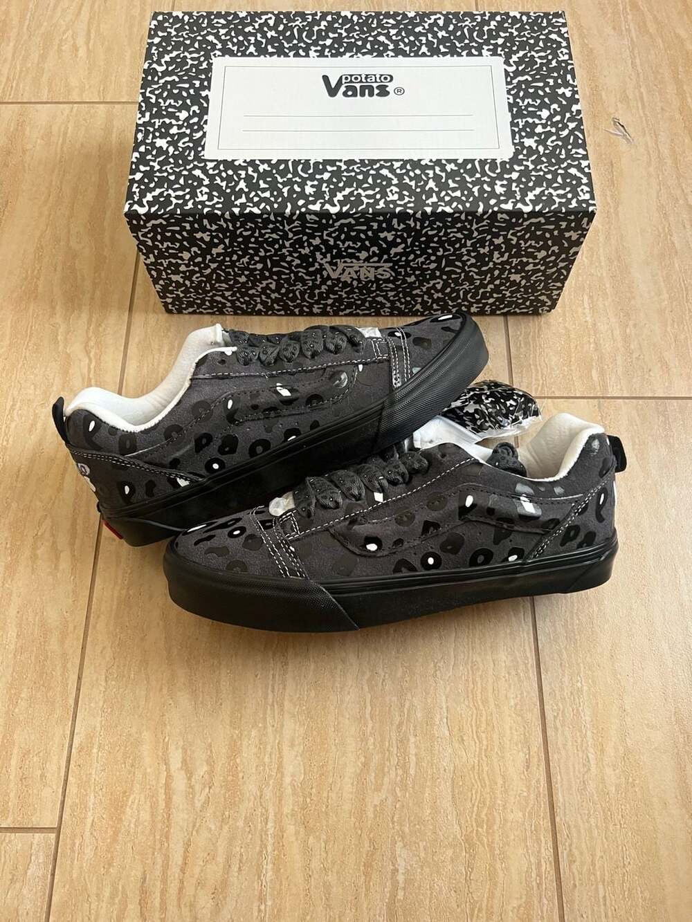 Imran Potato x Vans Vault Knu Skool VR3 LX 'Leopard Asphalt' Size 9